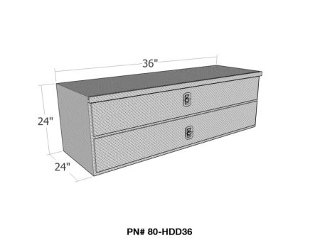 Westin Brute HD Under Body 24in x 36in w Top & Bottom Drawers - Aluminum Sale