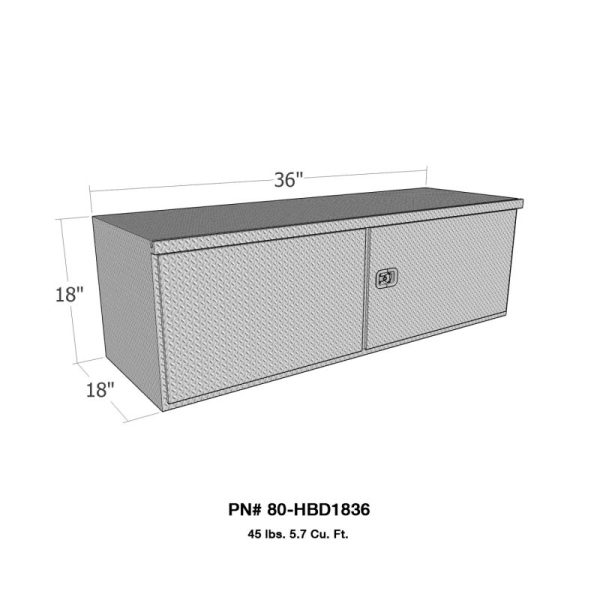 Westin Brute HD Under Body 18in x 36in Barn Door w  3 Part Latch - Aluminum Online Sale