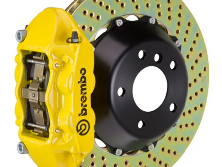 Brembo 15-17 F150 2WD 4WD (Excl. Raptor) Rear GT BBK 4 Piston Cast 380x28 2pc Rotor Drilled- Yellow Sale