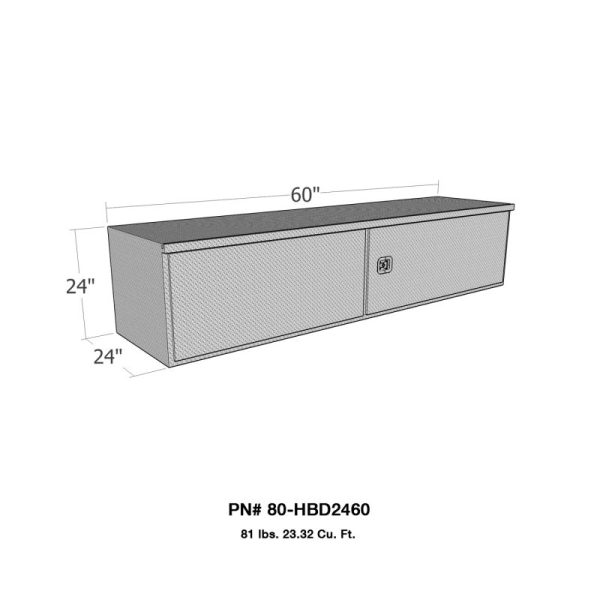 Westin Brute HD Under Body 24in x 60in Barn Door w  3 Part Latch - Aluminum Supply