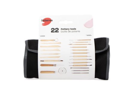 22-Piece Pottery Tool Kit Supply