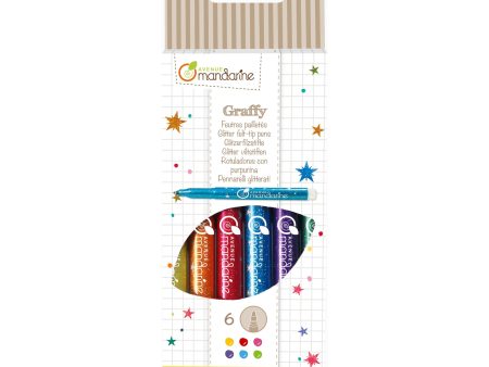 6-Pack Glitter Felt-Tip Pens Sale