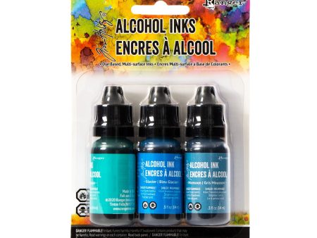 3-Pack Alcohol Inks - Teal Blue Spectrum on Sale