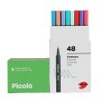 48-Pack Picolo Fineliners Set - 0.4 mm, Assorted Colours For Sale