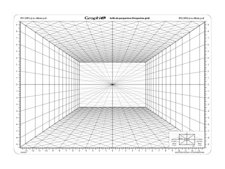 A4 Perspective Grid - Oblique Perspective Cube Fashion