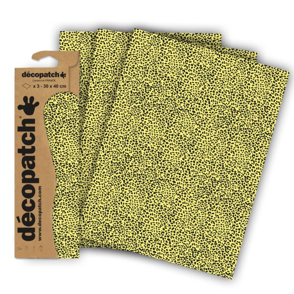 Printed Paper - Yellow Black Spots Cheap