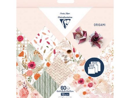 60-Sheet Origami Kit - Dried Flowers Online now