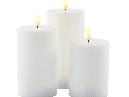 3-Piece Smilla LED Candle Set For Sale