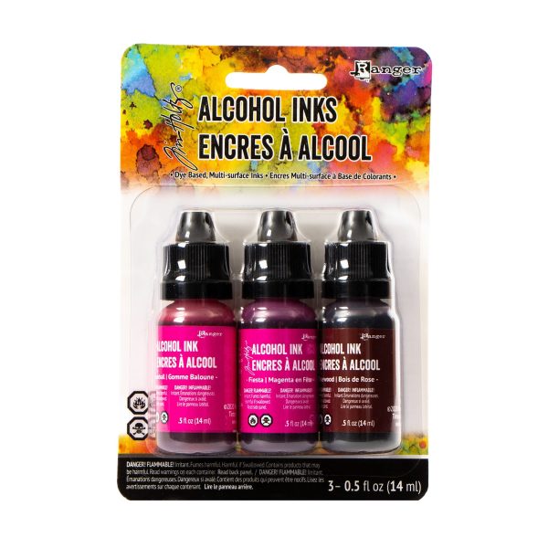 3-Pack Alcohol Inks - Pink Red Spectrum Hot on Sale