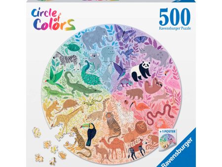 500-Piece Circle of Colours Puzzle -  Animals  Discount