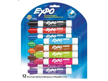 12-Pack Dry-Erase Markers - Chisel Tip Discount