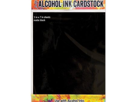 10-Pack Alcohol Ink Cardstock - Matte Black, 5 x 7 in on Sale