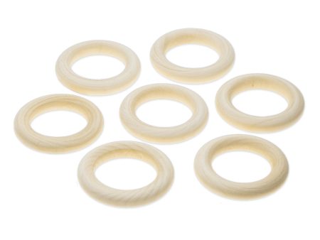 7-Pack Wood Rings - 4.5 cm For Discount