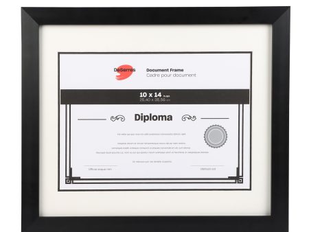 Double Mat Document Frame - Black Supply