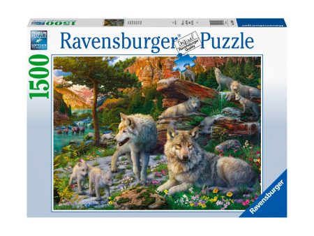 1,500-Piece Puzzle -  Wolves in Spring  Online