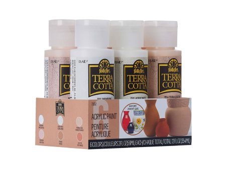 Terra Cotta Acrylic Paint Set - 6 x 2 oz Cheap