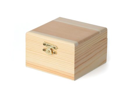 Wooden Square Box - 9 x 9 x 6 cm Discount