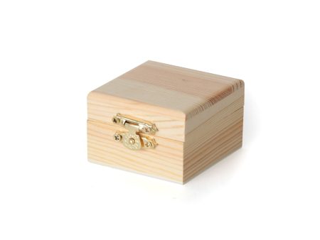 Wooden Square Box - 6 x 6 x 4 cm Sale