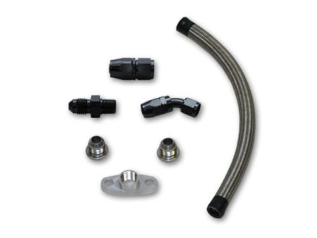 Vibrant Univ Top Mount Oil Drain Kit incl 20in Teflon lined S.S. hose Fitting For Cheap